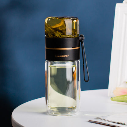 Glass Tea Infuser Portable Bottle